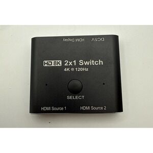 HDMI HD 8K 2X1 Switch with cord 4K‎ 120Hz